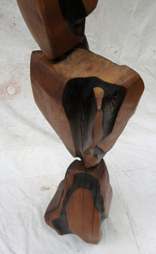 WOODEN ABSTRACT SCULPTURE